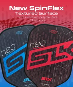 SLK by Selkirk Pickleball Paddles | Featuring a Multilayer Fiberglass and Graphite Pickleball Paddle Face | SX3 Honeycomb Core | Pickleball Rackets Designed in The USA for Traction and Stability SLK Neo 2.0 Bundle (Red & Blue) 13 81C55hxJfVL