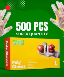 Disposable PE Plastic Clear Gloves, BPA, Rubber, Latex Free, For Safe Cooking Prep, Kitchen Preparation, And Food Serving And Service, Disposal Cleaning Poly/Polyethylene Gloves Size Large Box of 500 14 81C5x9nXKqL