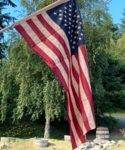 Embroidered Vintage American Flag- Premium Quality Oxford Poly - 3'x5' Vintage Heritage Edition w/Grommets 6 81C60AhK0aL