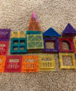 60 PCS Magnetic Building Tiles Kids Toys STEM Magnetic Blocks Sensory Toys Kids Games Magnet Building Toys for Boys and Girls Aged 3+, Kids Brain Development Preschool Kindergarten Toddler Toys 60 81C6MfQQLmL