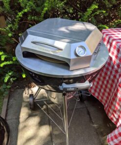 Onlyfire Stainless Steel Pizza Oven Kit for 22 Inch Charcoal Kettle Grilll - Outdoor Grill Top Pizza Oven Kit, Pizza Maker Tool Set Including Pizza Chamber, Pizza Stone, Pizza Peel and Thermometer 38 81C6kGcxVKL