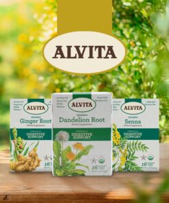 Alvita Organic Hibiscus Tea, Herbal Organic Hibiscus Flowers for Healthy Blood Pressure, Hibiscus Tea Bags for Cardiovascular Function, Antioxidant Support, Circulation (3 Pack - 16 Tea Bags Per Box) 3 Count (Pack of 16) 13 81C6s8z6R8L