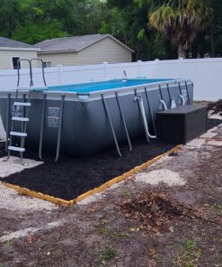 INTEX 26355EH Ultra XTR Deluxe Rectangular Above Ground Swimming Pool Set: 18ft x 9ft x 52in – Includes 1500 GPH Sand Filter Pump – SuperTough Puncture & Rust Resistant – Easy to Assemble with Sand Filter Pump 45 81C8fGgzDwL