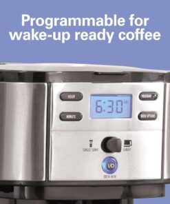 Hamilton Beach 2-Way 12 Cup Programmable Drip Coffee Maker & Single Serve Machine, Glass Carafe, Auto Pause and Pour, Black (49980R) 40 81C9P4DxO6L