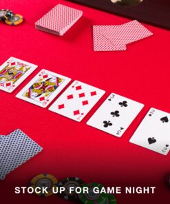 Brybelly 12 Decks of Playing Cards|Poker Wide Size (6 Red/6 Blue)|Plastic Coated Cards for Poker, Blackjack| Regular Index one 18 81C9kPV1NtL