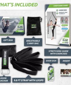 EverStretch Leg Stretcher PRO: Premium Over The Door Flexibility Trainer | Professional Stretching Equipment for Ballet, Dance, Martial Arts, Cheerleading & Gymnastics | Portable Split Machine 34 81CAgF9B5TL