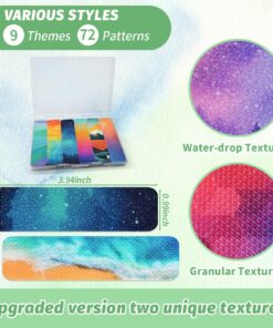 TOEMUR 72 Pieces Calm Strips Anxiety Sensory Stickers with Storage Box 2 Textured Surface Adhesives Fidget Strips for Office & Classroom Desk Relieve Adult & Teen Stress Unique Style 13 81CBga2q8yL