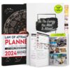 Law of Attraction Planner 2024 - Deluxe Weekly, Monthly Planner, a 12 Month Journey to Increase Productivity & Happiness, Life Organizer, Gratitude Journal, Stickers, Gift Box BLACK ASTRO Dated 11 81CCHXD7g8L