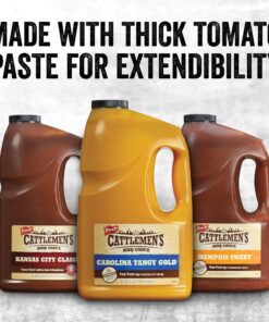 Cattlemen's Memphis Sweet BBQ Sauce, 1 gal - One Gallon of Sweet Memphis Barbeque Sauce, Best on Wings, Ribs, Burgers and More 127.8 Fl Oz (Pack of 1) 14 81CCua3Ns3L