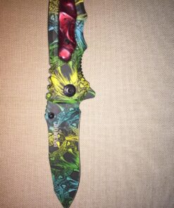 Promithi Camo EDC Small Pocket Knife Stainless Steel Blade Camping Hunting Survival Outdoor Folding Knife,Collection Knives,8 Inch,Colorful,with Belt Clip (Yellow) 27 81CHRhopxML