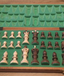 Wegiel Handmade European Ambassador Chess Set - Wooden 21 Inch Beech & Birch Board with Felt Base - Carved Hornbeam & Sycamore Wood Chess Pieces Ambassador - Brown 85 81CHqCtIWYL