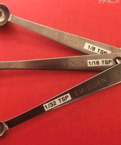RSVP International Endurance Kitchen Collection Measuring Tools, Dishwasher Safe, Smidgen, 3 Piece, Stainless Steel 1 Includes 1/8 tsp, 1/16 tsp, and 1/32 tsp sizes 17 81CK3cho9lL