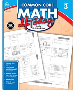 Carson Dellosa Common Core Math 4 Today Workbook—Reproducible 3rd Grade Math Workbook, Place Value, Geometry, Algebra Practice, Classroom or Homeschool Curriculum (96 pgs) (Common Core 4 Today) Paperback