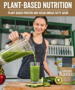 Viva Naturals Organic Ground Flaxseed - Premium Quality Plant-Based Protein and Vegan Omega 3 with Fiber, Perfect for Smoothies, Non-GMO and Gluten Free, 15 oz (425 g) 15 Ounce (Pack of 1) 29 81COCmfEqAL