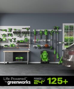 Greenworks 24V Cordless String Trimmer and Blower Combo Pack, 2Ah Battery and Charger Included STBA24B210 12" Trimmer + Blower (2.0Ah) 20 81COTTndVvL