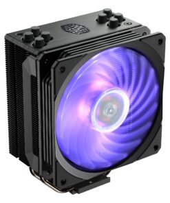 Cooler Master Hyper 212 RGB Black Edition CPU Air Cooler, SF120R RGB Fan, 4 CD 2.0 Heatpipes, Anodized Gun-Metal Black, Brushed Nickel Fins, RGB Lighting for AMD Ryzen/Intel LGA1151 44 81CPJ0CCWlL