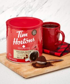 Tim Hortons Original Blend, Medium Roast Ground Coffee, Canada’s Favorite Coffee, Made with 100% Arabica Beans, 32.8 Ounce Canister 2.05 Pound (Pack of 1) 25 81CPlSgBKML