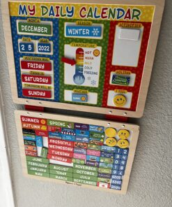 Melissa & Doug My First Daily Magnetic Activities Calendar For Kids, Weather And Seasons Calendar For Preschoolers and Ages 3+ (Pack of 1) 51 81CQ9BJ5wHL