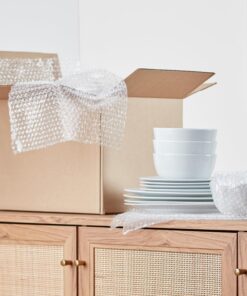 Amazon Basics Perforated Bubble Cushioning Wrap, Small 3/16", 12-Inch x 175 Foot Long Roll, Clear 23 81CQChRRaL