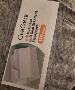 CREGEAR #10 Envelopes Self Seal Security Tinted Envelopes (110Ct) for Privacy & Business, Peel and Seal, NO Window, Letter Size 4-1/8 x 9-1/2 Inches, 24 LB, White 110 50 81CQRFPtKtL 1