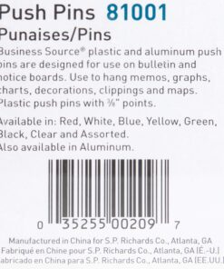 Business Source 1/2" Head Push Pins 15 81CSGF6GJhL