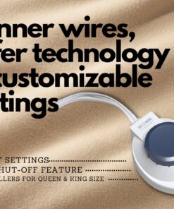 SoftHeat - King Micro-Fleece Heated Blanket - Luxuriously Warm & Soft Electric Blanket, Patented Low-Voltage Technology (Beige, King) Beige 9 81CTLXkPUML 1