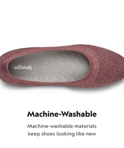 Allbirds Women’s Tree Breezers, Knit Ballet Flats, Slip-On Everyday Round Toe Shoes, Machine Washable Made with Natural Materials 5 Botanic Red (Botanic Red Sole) 12 81CUaejJFL