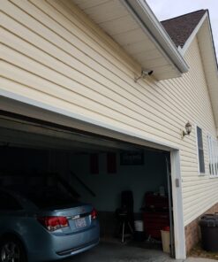 WALI Bullet Dummy Fake Surveillance Security CCTV Dome Camera Indoor Outdoor with one LED Light Warning Security Alert Sticker Decals (TC-S4), 4 Packs, Silver 40 81CUsBlnkPL