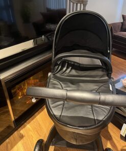 Hot Mom Baby Stroller: Baby Carriage with Adjustable Seat Height Angle and Four-Wheel Shock Absorption,Reversible,High Landscape and Fashional Pram (Black) Black 51 81CUvnkgttL