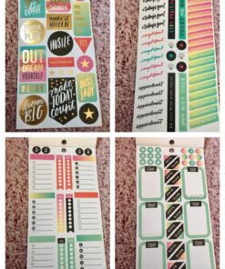 me & my BIG ideas Sticker Value Pack - The Happy Planner Scrapbooking Supplies - Productivity Theme - Multi-Color & Gold Foil - Great for Projects, Scrapbooks & Albums - 30 Sheets, 985 Stickers Total 71 81CVUmgwajL