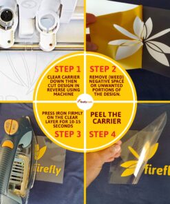 Alternative view of Firefly Craft Metallic Heat Transfer Vinyl Sheets - Aqua HTV - Iron On Vinyl for Cricut, HTV Vinyl Sheets, Vinyl Iron On, Easy Cut & Weed, Compatible with Cricut & Silhouette Cameo - 1 Sheet 12"x20"