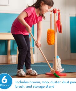 Alternative view of Melissa & Doug Dust! Sweep! Mop! 6-Piece Pretend Play Cleaning Set - Broom, Duster, Kid-Sized Cleaning Toys For Boys and For Girls