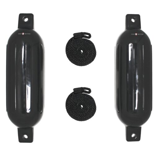 Extreme Max 3006.7204 BoatTector Inflatable Fender Value 2-Pack - 6.5" x 22", Black 6.5" x 22"