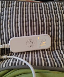 Heating Pad for Back, Neck and Shoulder Pain Relief, Electric Heating Pads for Cramps with 6 Heat Settings, Auto Shut-Off, Moist Dry Heat Options, Machine Washable, 12" x 24", Gifts for Women, Men Stripe 48 81CY8ow6uL