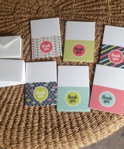 Mod Thank You Note Card Assortment Pack - Set of 36 cards - 6 designs blank inside - with white envelopes (53876) Mod 29 81CYKFZpMsL