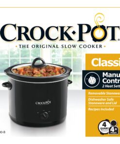 Alternative view of Crock-Pot SCR400-B 4-Quart Manual Slow Cooker, Black