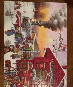 Buffalo Games - Charles Wysocki - Whistle Stop Christmas - 500 Piece Jigsaw Puzzle Red, Violet, Green, 21.25"L X 15"W 24 81CZPD UIEL