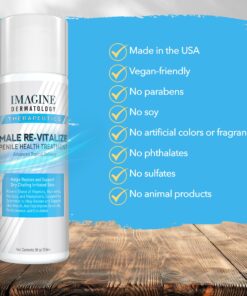 Imagine Dermatology Male Re-Vitalize Original Penile Health Cream for Men - Relieve, Restore and Support Skin - Moisturizer Penile Lotion - Large Value Size (5fl oz/150ml) ORIGINAL 5.0 fl oz 15 81CZTKR YJL