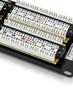 TRENDnet 48-Port Cat6 Unshielded Patch Panel, Wallmount or Rackmount, Compatible with Cat3,4,5,5e,6 Cabling, For Ethernet, Fast Ethernet, Gigabit Applications, Black, TC-P48C6 Rack Mount 19 81CZqRVmF L