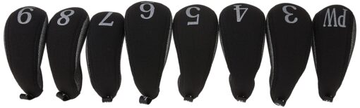 Stealth Club Covers 28080 Hybrid Set 3-PW Golf Club Head Cover (8-Piece), Silver Tweed/Black