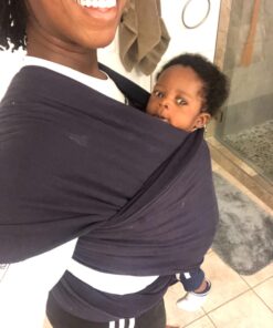 Boba Baby Wrap Carrier Newborn to Toddler - Stretchy Baby Wraps Carrier - Baby Sling - Hands-Free Baby Carrier Wrap - Baby Carrier Sling - Baby Carrier Newborn to Toddler 7-35 lbs (Navy Blue) Navy Blue 34 81Cb0xQp26L