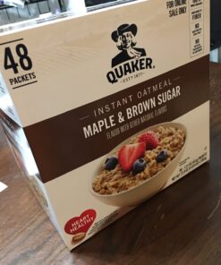 Quaker Instant Oatmeal, Maple & Brown Sugar, Individual Packets, 1.51 Ounce (Pack of 48) 35 81Cb8Ora3NL