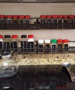 Deco Brothers 2 Pack Wall Mount Single Tier Mesh Spice Rack, Bronze 36 81CbGQpyDvL