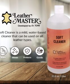 Alternative view of Leather Master Soft Leather Cleaner 33.8 oz/Liter - Soft Leather Cleaner for use of Leather Furniture, Car Interior, Apparel, Boots, Shoes, and Bags.