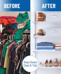 Closet Shelf Liner, Wire Shelf Liners for Closets and Pantry (Set of 4) 12 x 48 inch - Plastic Closet Liners 12x48 Clear 27 81CblsE1MhL