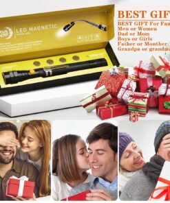Magnetic Pickup Tool with 3 LED Lights, Telescoping Magnet Flashlight, Cool Gadget Christmas Gifts Stocking Stuffers for Men, Dad, Father, Handyman, Husband, Boyfriend or Women, Black Black Magnetic Tool 22 81CcAFRcS5L