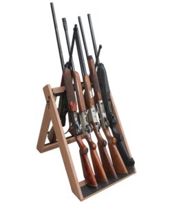 Rush Creek Creations Deer Camp Portable Folding 10 Gun Storage Rack - Handcrafted Weather Proof Material - Easy to Assembly , 21"L x 27"W x 28.5"H 13 81CdkW3ptJL