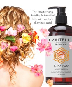 Laritelle Organic Shampoo 17.5 oz. Argan Oil, Rosemary, Palmarosa. Promotes Hair Growth, Prevents Hair Loss. GF Shampoo 17.5 Ounce Sensual Bliss 14 81CeHk bzmL