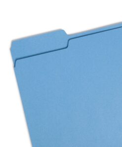 Alternative view of Smead Standard File Folders, 100 Count, Blue, 1/3-Cut Tabs, Letter Size (12043) Size: 11-5/8 W x 9-1/2 H inches File Folder