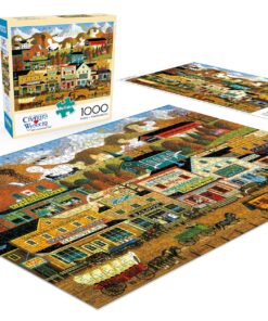 Buffalo Games - Charles Wysocki - Pete's Gambling Hall - 1000 Piece Jigsaw Puzzle , Brown 14 81CfXLad41L